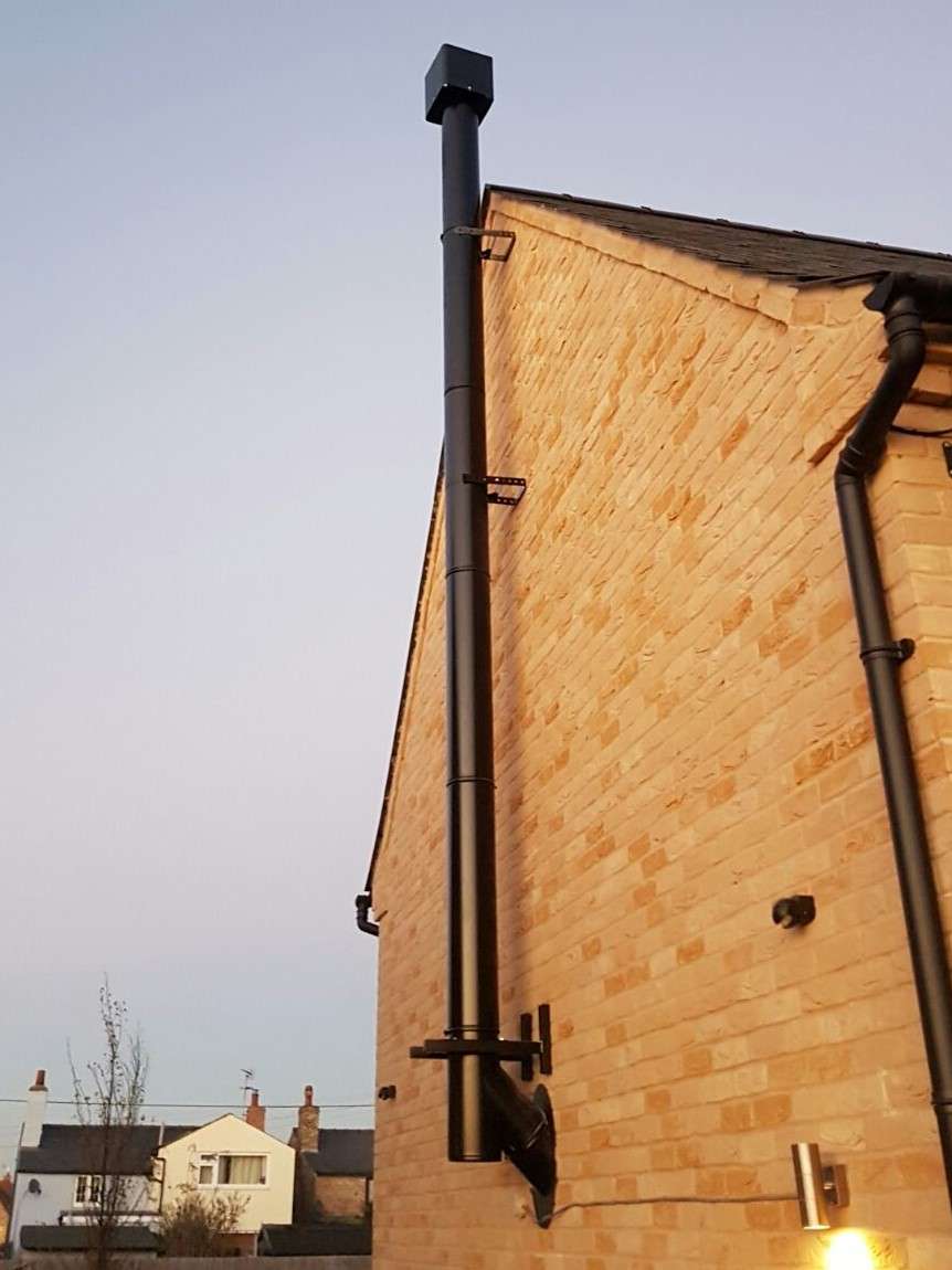 twin wall chimney system installed by opulence stoves