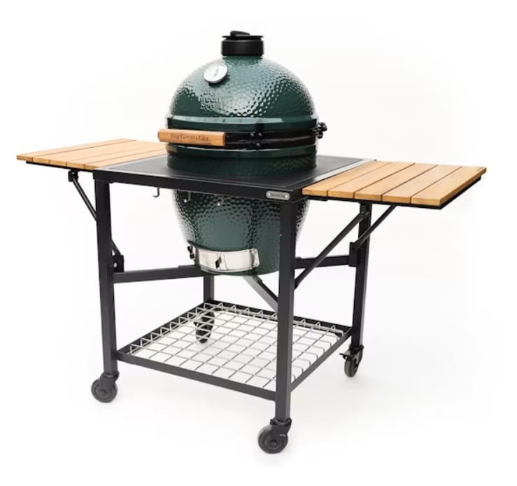 Big Green Egg - Modular Nest with Acacia Foldable Shelf and Wheels